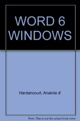 Couverture du produit · WORD 6 WINDOWS
