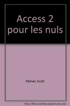Couverture du produit · Access 2 pour les nuls