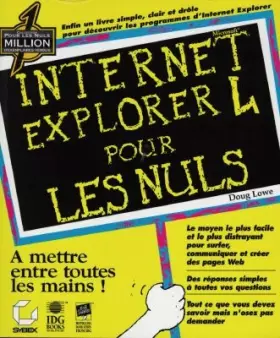 Couverture du produit · Internet Explorer 4.0 pour les nuls