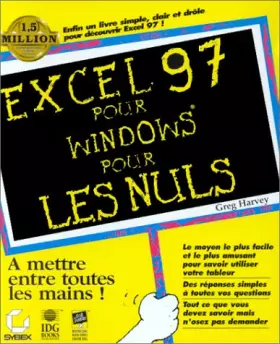 Couverture du produit · Excel 97 pour Windows pour les nuls