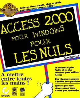 Couverture du produit · Access 2000 pour Windows