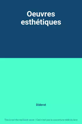 Couverture du produit · Oeuvres esthétiques