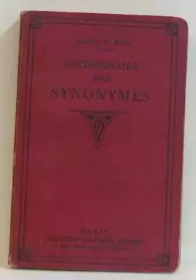 Couverture du produit · Dictionnaire des synonymes