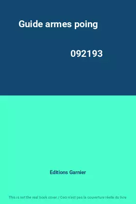 Couverture du produit · Guide armes poing                                                                             092193