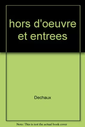 Couverture du produit · hors d'oeuvre et entrees