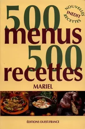 Couverture du produit · 500 menus, 500 recettes