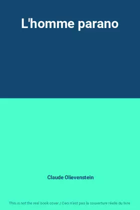 Couverture du produit · L'homme parano