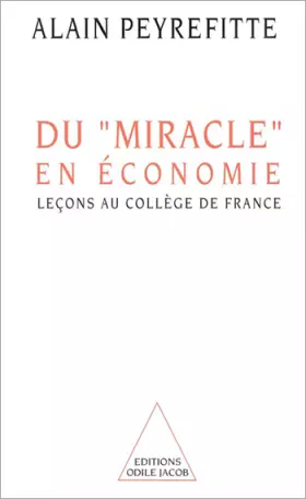 Couverture du produit · Du « miracle » en économie