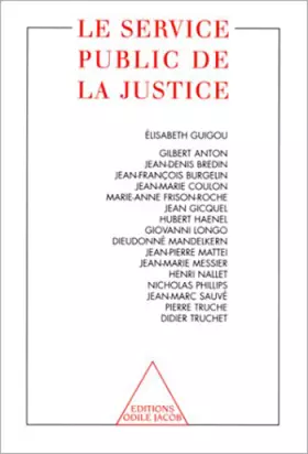 Couverture du produit · Le Service public de la Justice