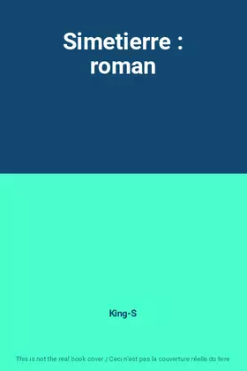 Couverture du produit · Simetierre : roman