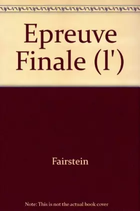 Couverture du produit · L'Epreuve finale