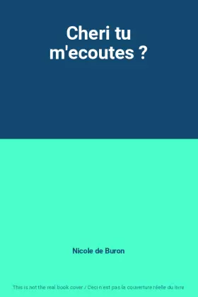 Couverture du produit · Cheri tu m'ecoutes ?
