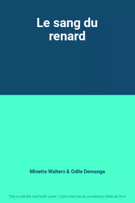 Couverture du produit · Le sang du renard