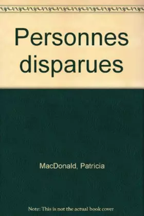 Couverture du produit · Personnes disparues