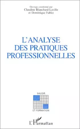 Couverture du produit · L'analyse des pratiques professionnelles