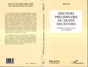Couverture du produit · Discours préliminaire du Traité des études