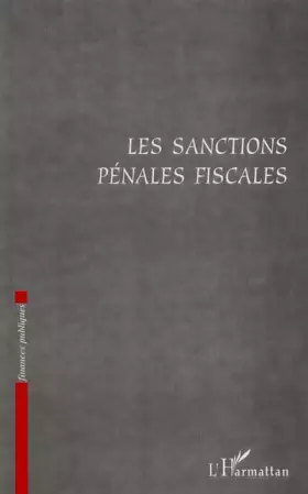 Couverture du produit · Les sanctions pénales fiscales