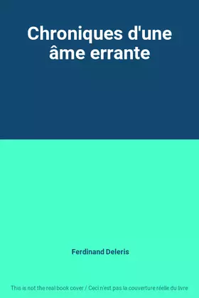 Couverture du produit · Chroniques d'une âme errante