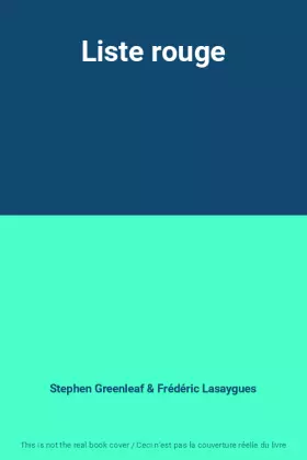 Couverture du produit · Liste rouge