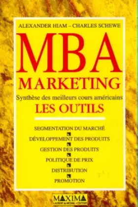 Couverture du produit · MBA MARKETING. Les outils