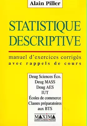 Couverture du produit · Statistique descriptive : manuel d'exercices et corrigés, avec rappels de cours