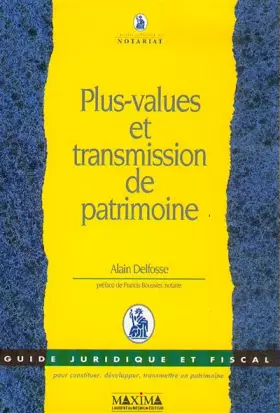 Couverture du produit · Plus- values et transmission de patrimoine