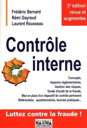 Couverture du produit · CONTROLE INTERNE METHODOLOGIE ET PILOTAGE 3ED