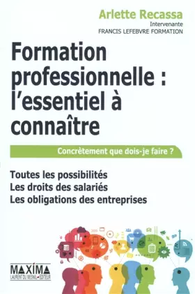 Couverture du produit · Formation professionnelle : l'essentiel à connaître
