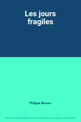 Couverture du produit · Les jours fragiles