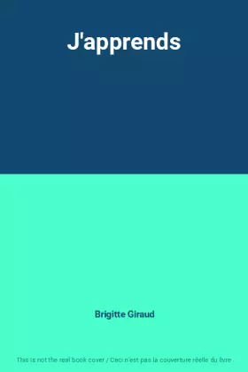 Couverture du produit · J'apprends