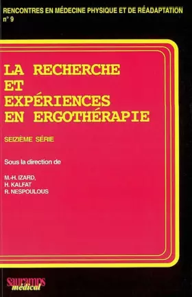 Couverture du produit · La recherche et expériences en ergothérapie