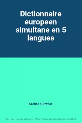 Couverture du produit · Dictionnaire europeen simultane en 5 langues