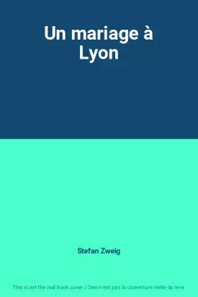 Couverture du produit · Un mariage à Lyon
