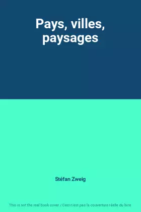 Couverture du produit · Pays, villes, paysages