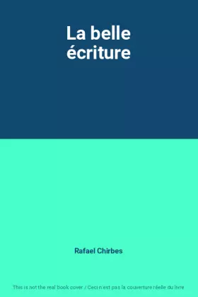 Couverture du produit · La belle écriture