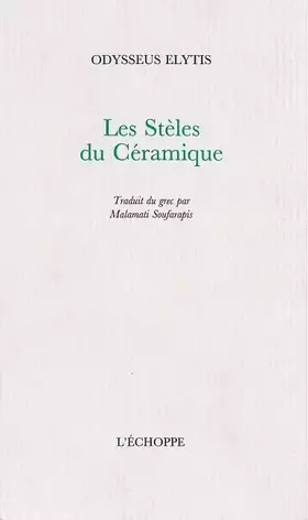 Couverture du produit · Les Stèles du Céramique
