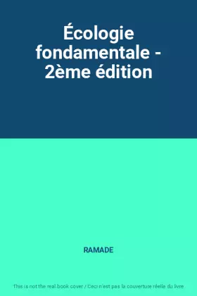 Couverture du produit · Écologie fondamentale - 2ème édition