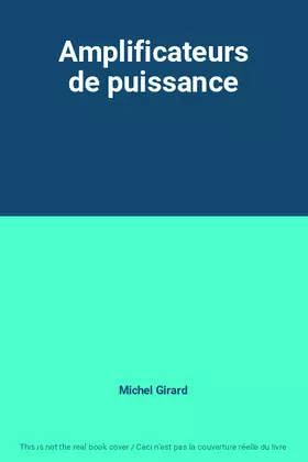 Couverture du produit · Amplificateurs de puissance