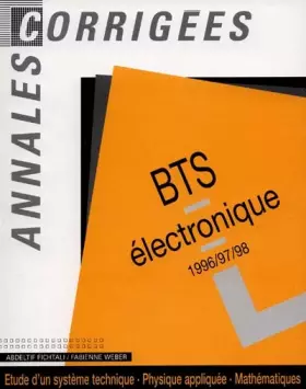 Couverture du produit · Annales corrigées BTS électronique 1994/1995