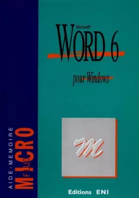 Couverture du produit · Word 6 pour Windows