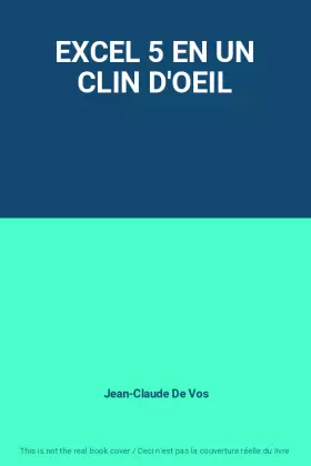 Couverture du produit · EXCEL 5 EN UN CLIN D'OEIL