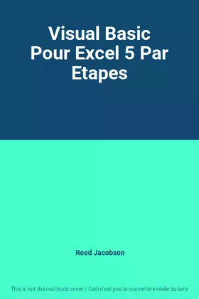 Couverture du produit · Visual Basic Pour Excel 5 Par Etapes