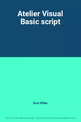 Couverture du produit · Atelier Visual Basic script