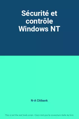Couverture du produit · Sécurité et contrôle Windows NT