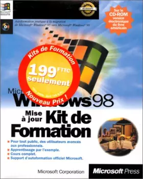 Couverture du produit · Microsoft Windows 98. Mise à jour. Kit de formation, avec un CD-ROM