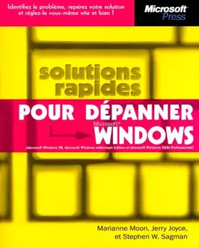 Couverture du produit · Solutions rapides pour dépanner Microsoft Windows