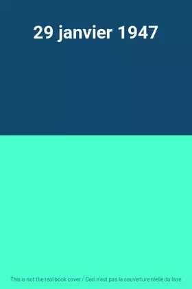 Couverture du produit · 29 janvier 1947