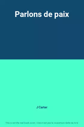 Couverture du produit · Parlons de paix