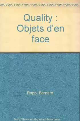 Couverture du produit · Quality : Objets d'en face
