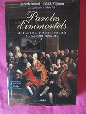 Couverture du produit · PAROLES D'IMMORTELS